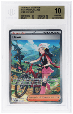 2025 Pokemon Mega Evolution Phantasmal Flames Special Illustration Rare Dawn #129 BGS 10