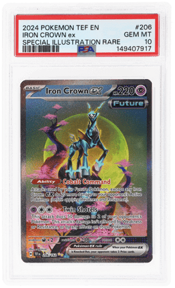 2024 Pokemon Scarlet and Violet Temporal Forces Special Illustration Rare Iron Crown Ex #206 PSA 10