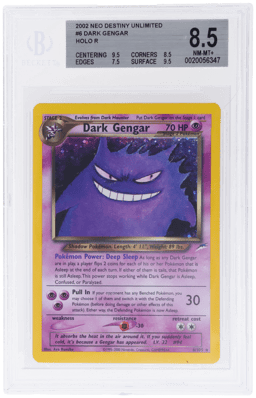 2002 Pokemon Neo Destiny Holo Dark Gengar #6 BGS 8.5