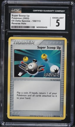 2005 Pokemon EX Delta Species Reverse Holo Super Scoop Up #100 CGC 5 EX