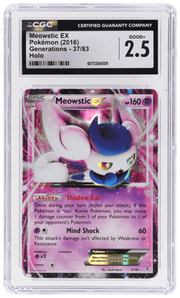 2016 Pokemon XY Generations Holo Meowstic Ex #37 CGC 2.5