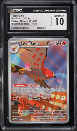 2026 Pokemon Mega Evolution Perfect Order IR Talonflame #91 CGC 10 GEM MINT