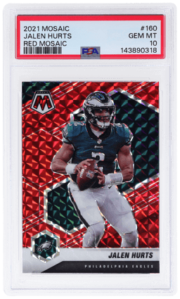 2021 Panini Mosaic Red Mosaic Jalen Hurts #160 PSA 10