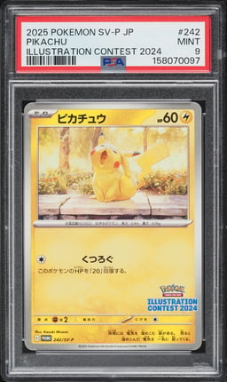 2025 Pokemon Japanese Scarlet & Violet Promo Illustration Contest '24 Pikachu #242 PSA 9 MINT