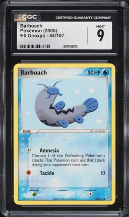 2005 Pokemon EX Deoxys Barboach #54 CGC 9 MINT