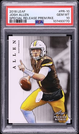 2018 Leaf Special Release Premier Josh Allen ROOKIE #PR-10 PSA 10 GEM MINT