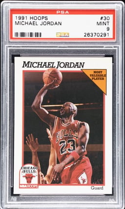 1991 Panini Hoops Michael Jordan #30 PSA 9