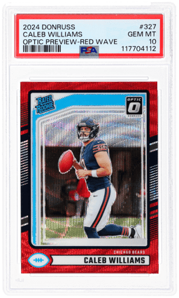 2024 Donruss Optic Rated Rookie Preview Red Wave Caleb Williams #327 PSA 10