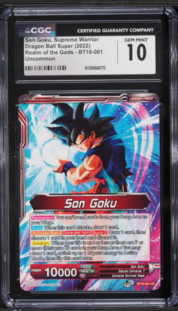 2022 Dragon Ball Super Realm Of The Gods Son Goku Supreme Warrior #BT16-001 CGC 10 GEM MINT