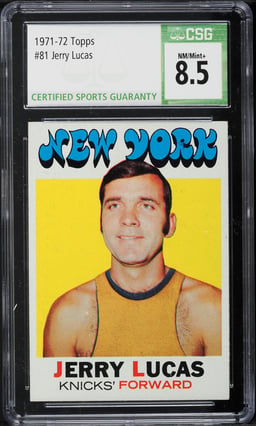 1971 Topps Basketball Jerry Lucas #81 CSG 8.5 NM-MT+