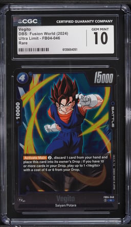 2024 Dragon Ball S Fusion World Ultra Limit Vegito #FB04-046 CGC 10 GEM MINT