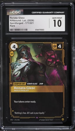 2026 Riftbound League Of Legends Spiritforged Renata Glasc #171 CGC 10 GEM MINT
