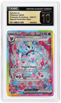 2025 Pokemon Scarlet and Violet Prismatic Evolutions Special Illustration Rare Sylveon Ex #156 CGC PRI