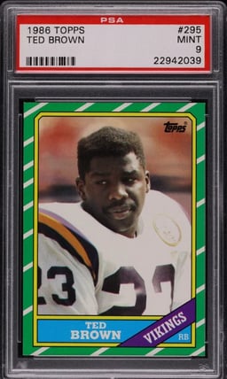 1986 Topps Football Ted Brown #295 PSA 9 MINT