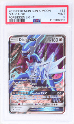 2018 Pokemon Sun and Moon Forbidden Light Dialga Gx #82 PSA 9