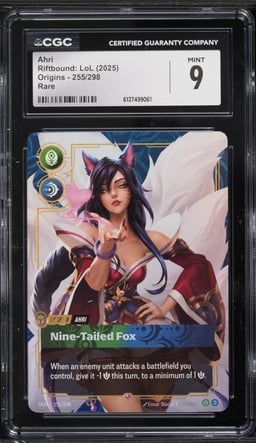 2025 Riftbound League Of Legends LoL Origins Ahri #255 CGC 9 MINT