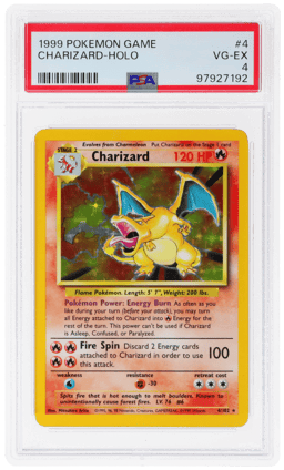 1999 Pokemon Base Set Holo Charizard #4 PSA 4