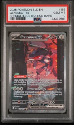 2025 POKEMON BLK EN-BLACK BOLT SPECIAL ILLUSTRATION RARE #169 GENESECT EX PSA 10
