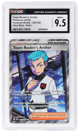2025 Destined Rivals - Dri En - English Ultra Rare Holo Team Rocket's Archer #223 CGC 9.5