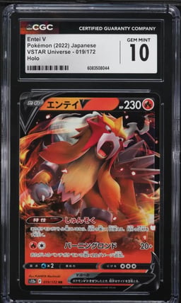 2022 Pokemon Japanese SWSH VSTAR Universe Full Art Entei V #19 CGC 10 GEM MINT