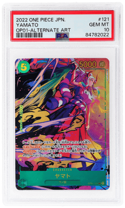 2022 One Piece Romance Dawn Japanese Alternate Art Yamato #OP01121 PSA 10