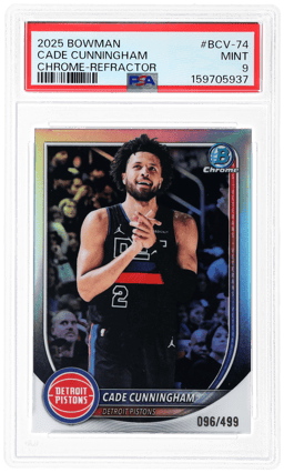 2025 Bowman Chrome Refractor Cade Cunningham #BCV-74 96/499 PSA 9
