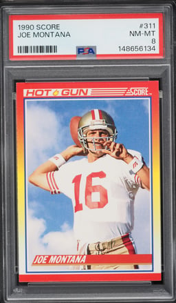 1990 Score Football Joe Montana #311 PSA 8 NM-MT
