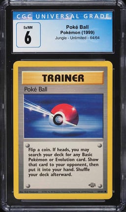 1999 Pokemon Jungle Poke Ball #64 CGC 6 EXMT