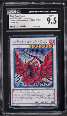 2012 Yu-Gi-Oh! Japanese Duelist Edition Vol. 3 Ultra Rare Black Rose Dragon #DE03-JP049 CGC 9.5
