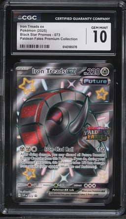 2025 Pokemon SV Promo Paldean Fates Premium Full Art Iron Treads EX #73 CGC 10 GEM MINT
