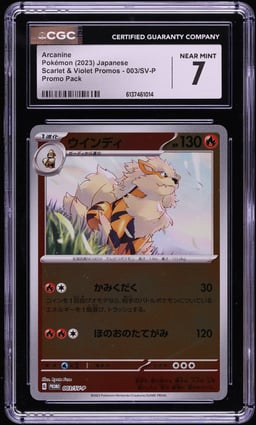 2023 Pokemon Japanese Scarlet & Violet Promo Pack Reverse Holo Arcanine #3 CGC 7 NRMT