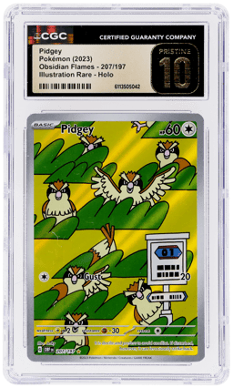 2023 Pokemon Scarlet and Violet Obsidian Flames Illustration Rare Pidgey #207 CGC PRI