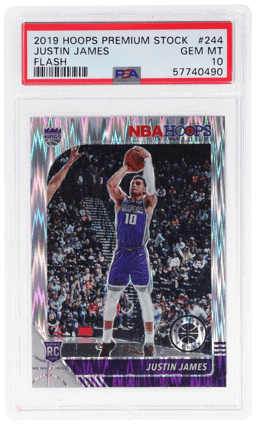 2019 Hoops Premium Stock Flash Justin James #244 PSA 10