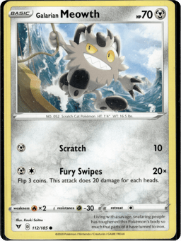 2020 Galarian Meowth #112 Vivid Voltage