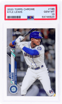 2020 Topps Chrome Kyle Lewis #186 PSA 10