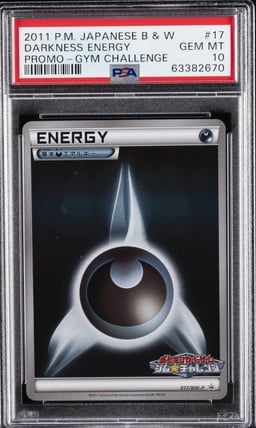2011 POKEMON JPN B&W PROMO GYM CHALLENGE #17 DARKNESS ENERGY PSA 10