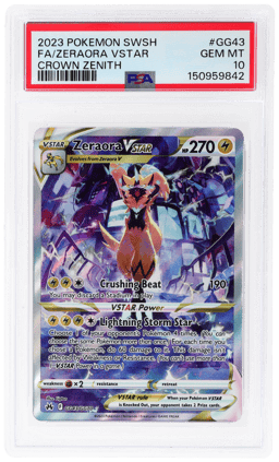 2023 Pokemon Sword and Shield Crown Zenith Galarian Gallery Zeraora Vstar #GG43 PSA 10