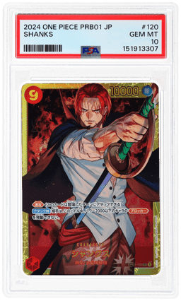 2024 One Piece the Best Premium Booster Japanese Secret Shanks #OP01120 PSA 10