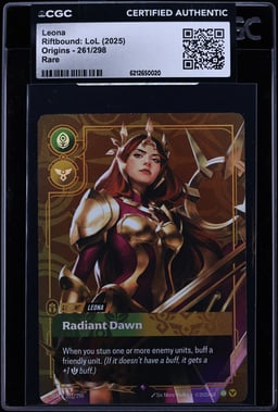 2025 Riftbound League Of Legends LoL Origins Leona #261 CGC AUTH
