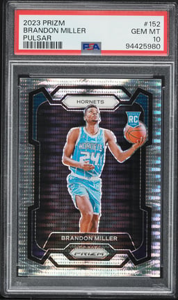 2023 Panini Prizm Pulsar Brandon Miller ROOKIE #152 PSA 10 GEM MINT