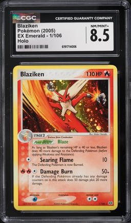 2005 Pokemon EX Emerald Holo Blaziken #1 CGC 8.5 NM-MT+