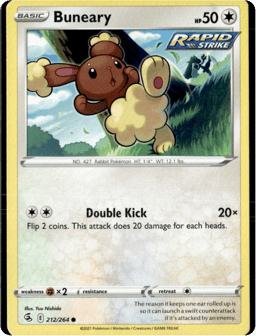 2021 Buneary #212 Fusion Strike