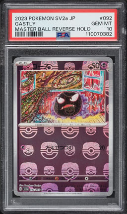 2023 Pokemon Japanese Scarlet & Violet 151 Master Ball Reverse Holo Gastly #92 PSA 10 GEM MINT