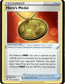 2020 Hero's Medal #152 Vivid Voltage