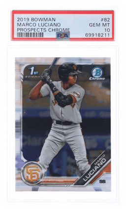 2019 Bowman Chrome Prospect Marco Luciano #BCP82 PSA 10