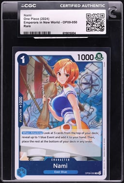 2024 One Piece Emperors In New World Nami #OP09-050 CGC AUTH