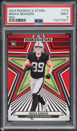2024 Panini Rookies & Stars Red Brock Bowers ROOKIE #114 PSA 9 MINT