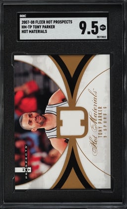 2007 Fleer Hot Prospects Tony Parker PATCH #HM-TP SGC 9.5 MINT+