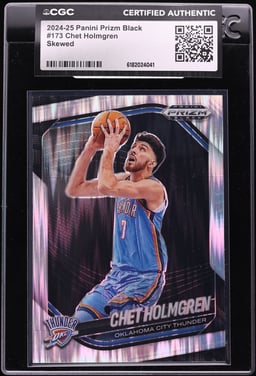 2024 Panini Prizm Black Skewed Chet Holmgren /249 #173 CGC AUTH