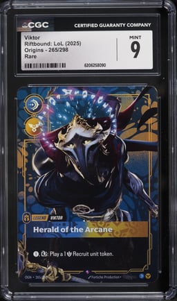 2025 Riftbound League Of Legends LoL Origins Viktor #265 CGC 9 MINT